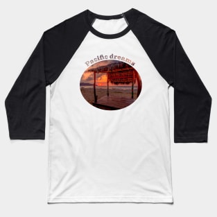 Sunset Tiki Hut a Pacific Dream Baseball T-Shirt